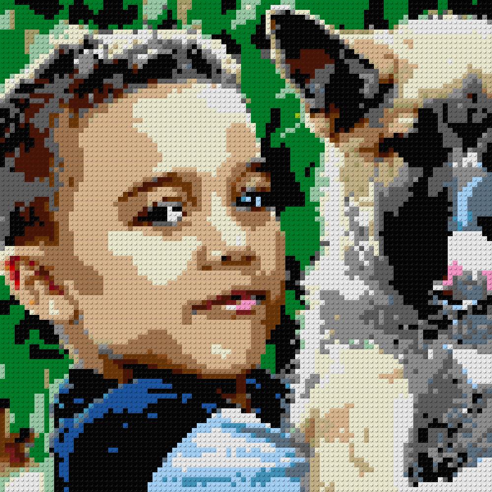 Custom Brick Mosaic