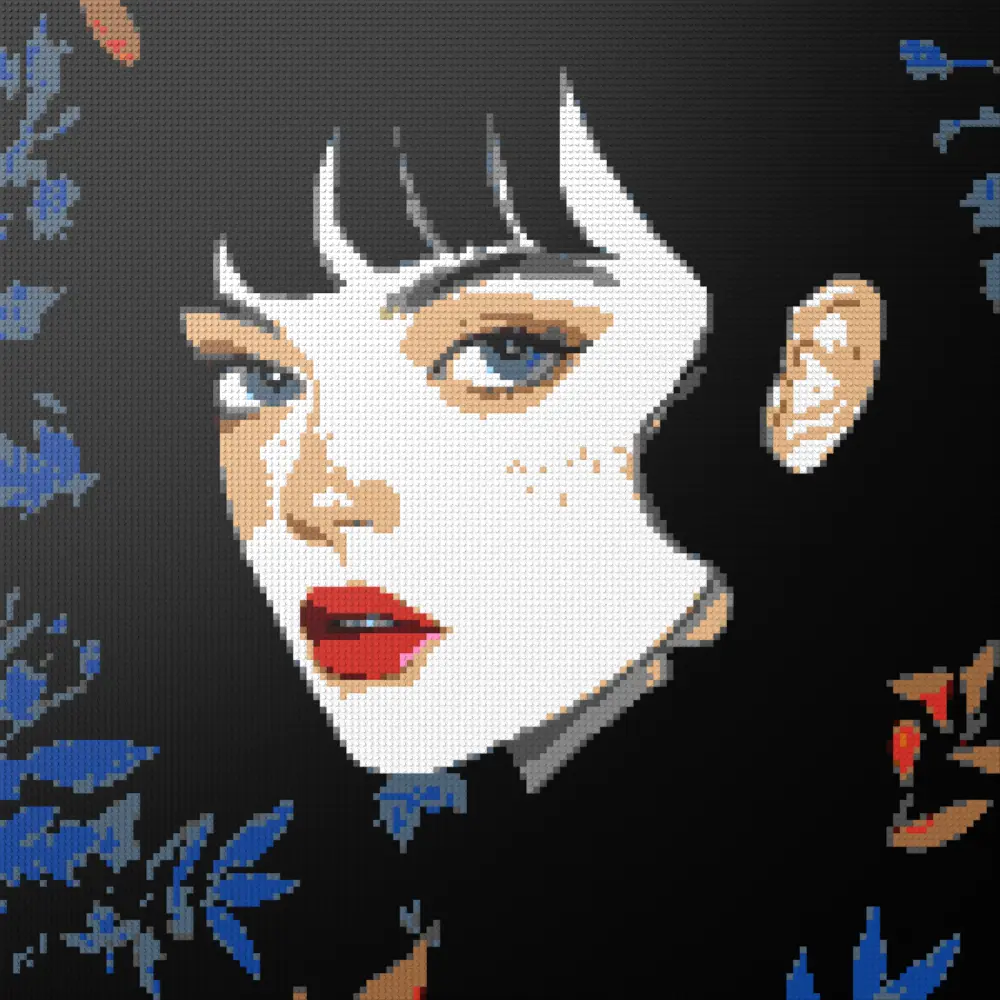 Monica portrait mosaic