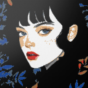 Monica portrait mosaic