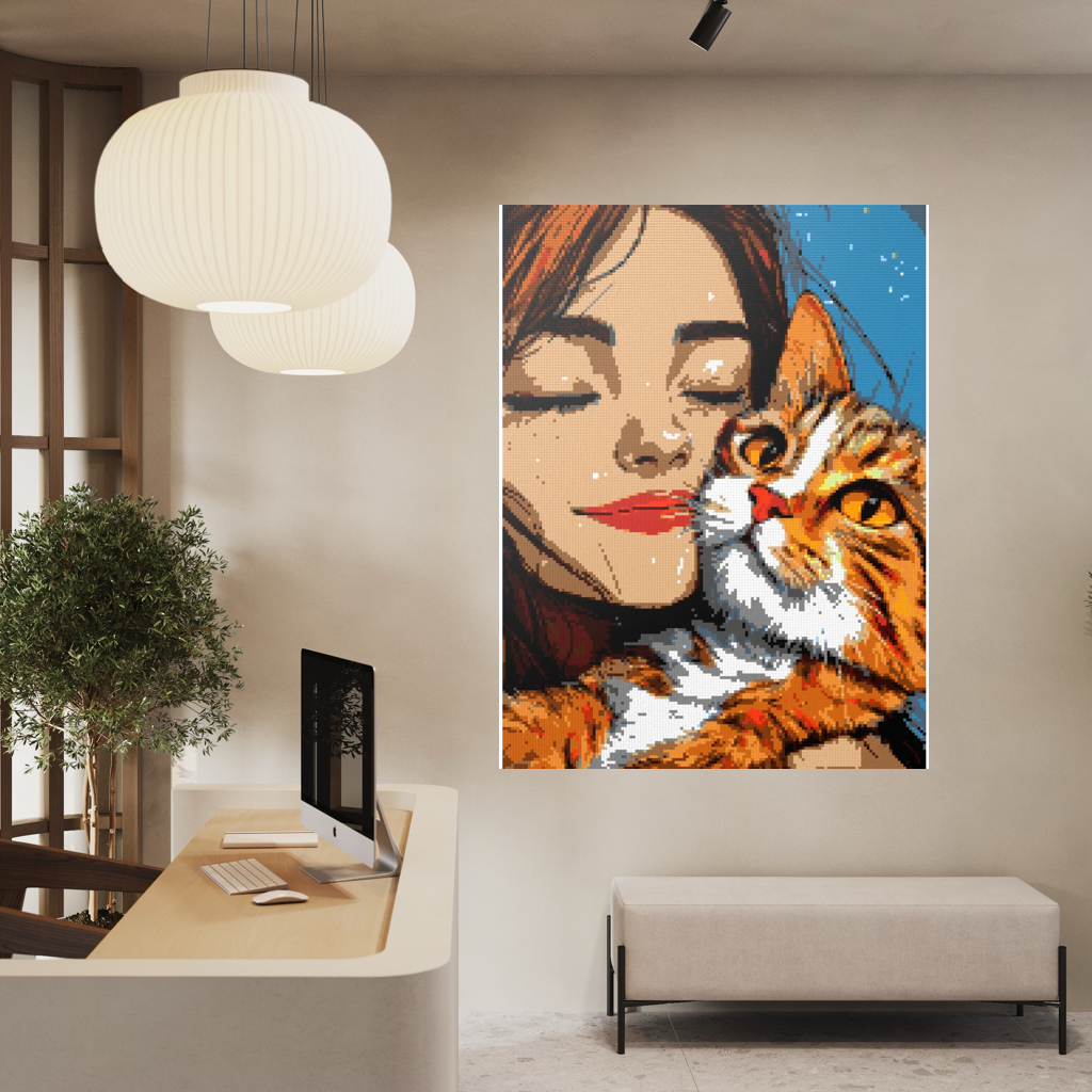 Cat's love mosaic