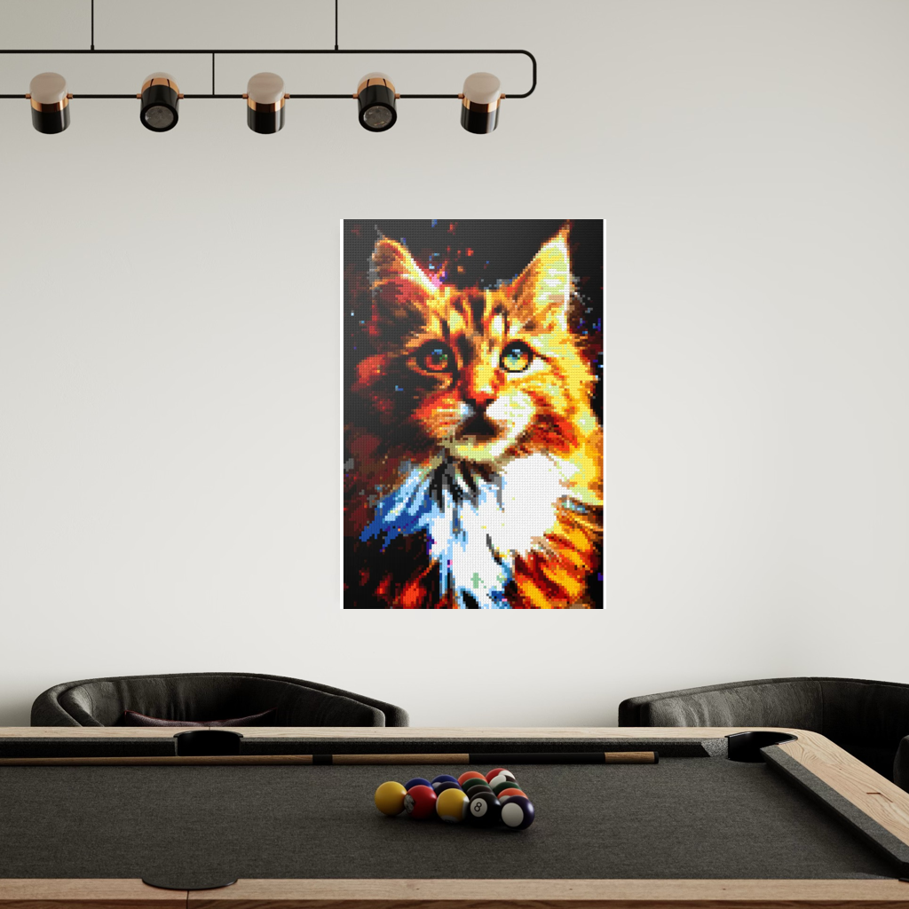 The big fluffy cat mosaic