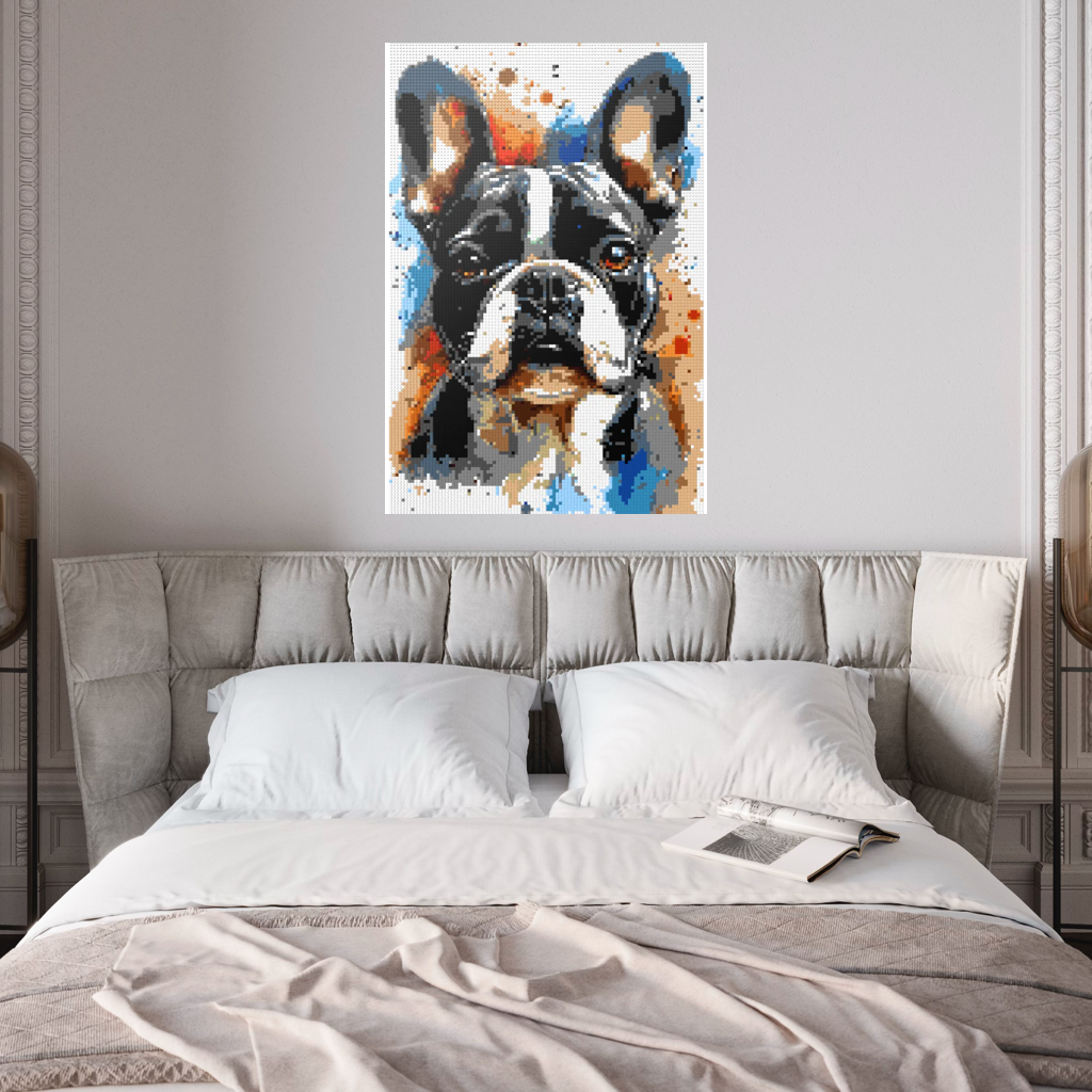 French bulldogs mosaic