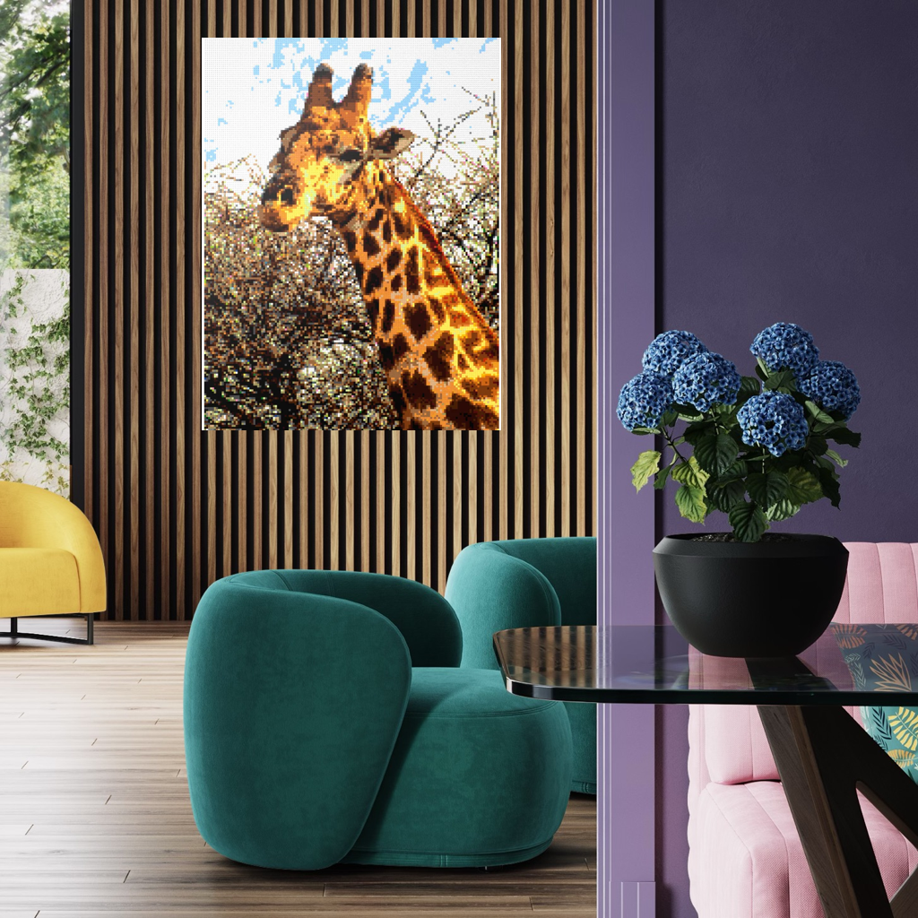 African Giraffe Portrait Large