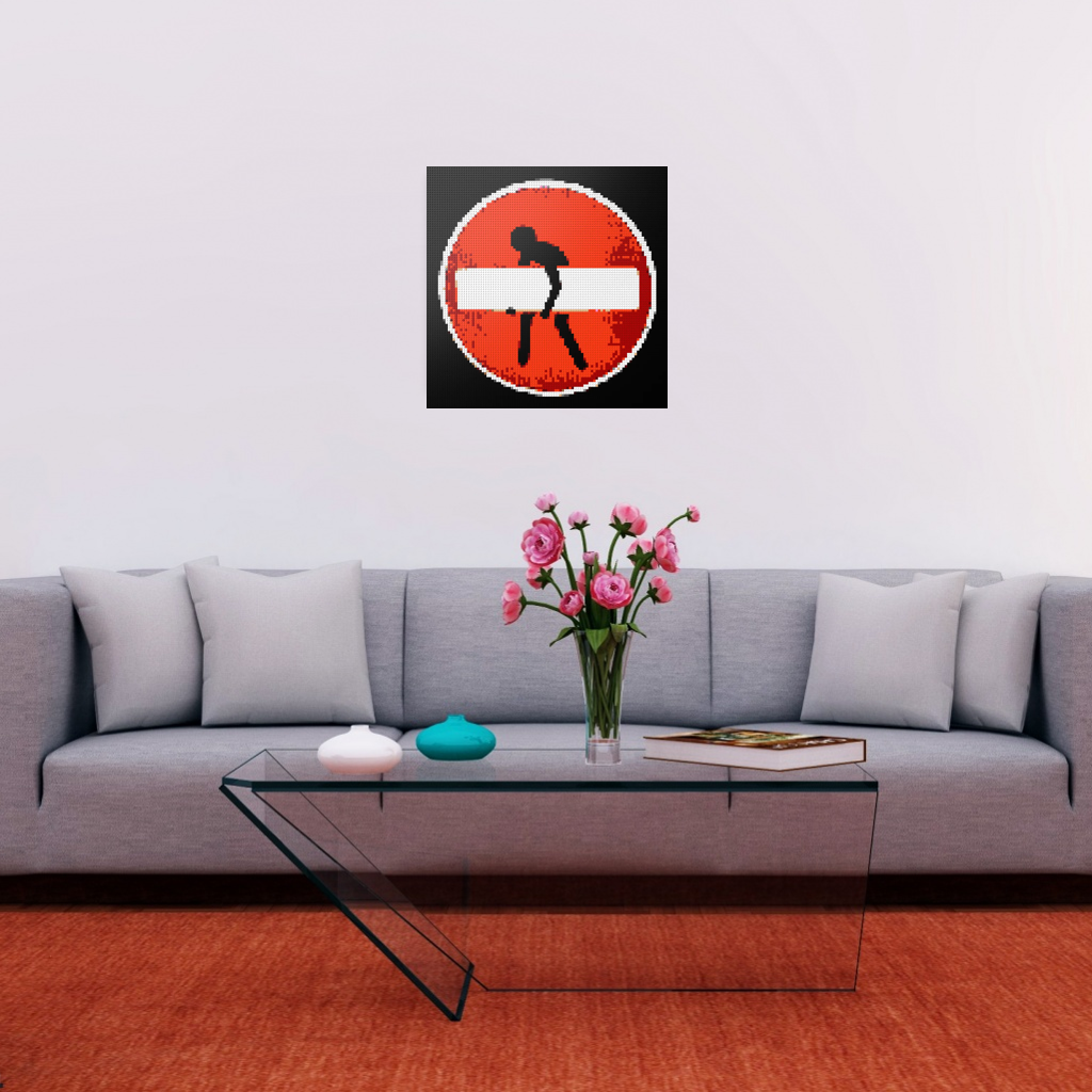 No Entry Street Art Sign
