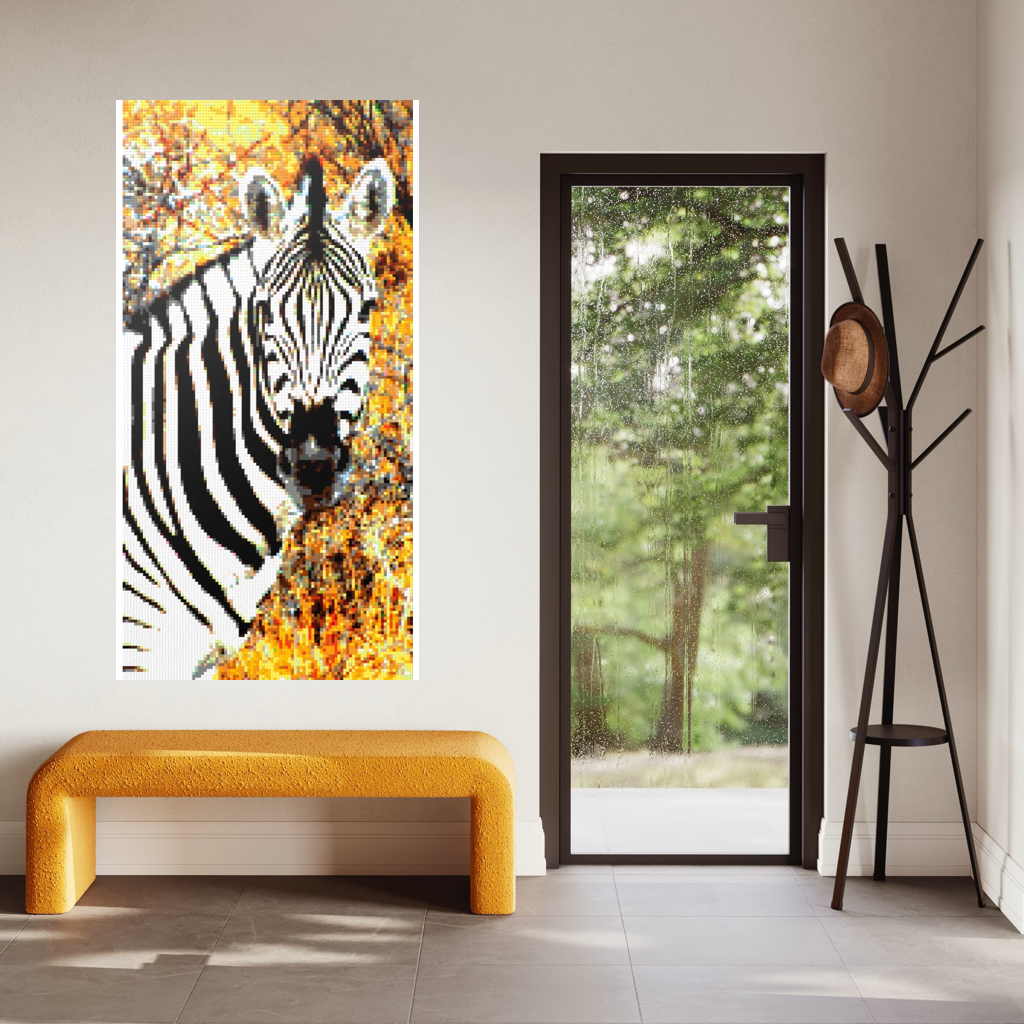 Side Portrait of an African Zebra