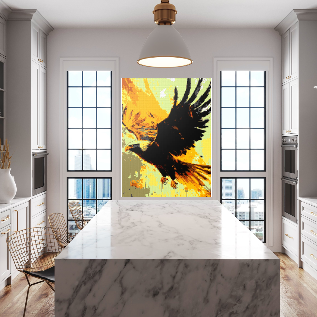 Eagle bird animal mosaic