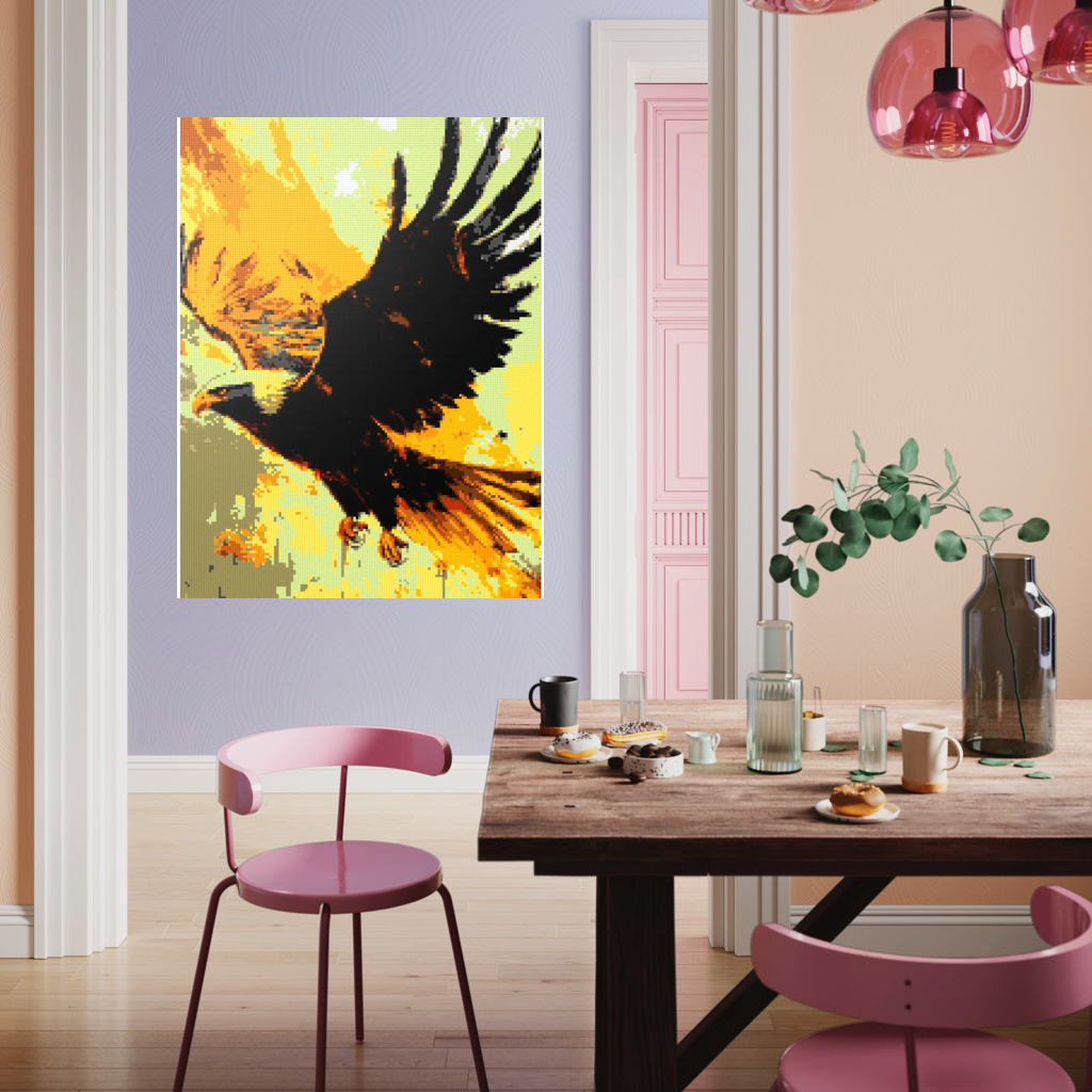 Eagle bird animal mosaic