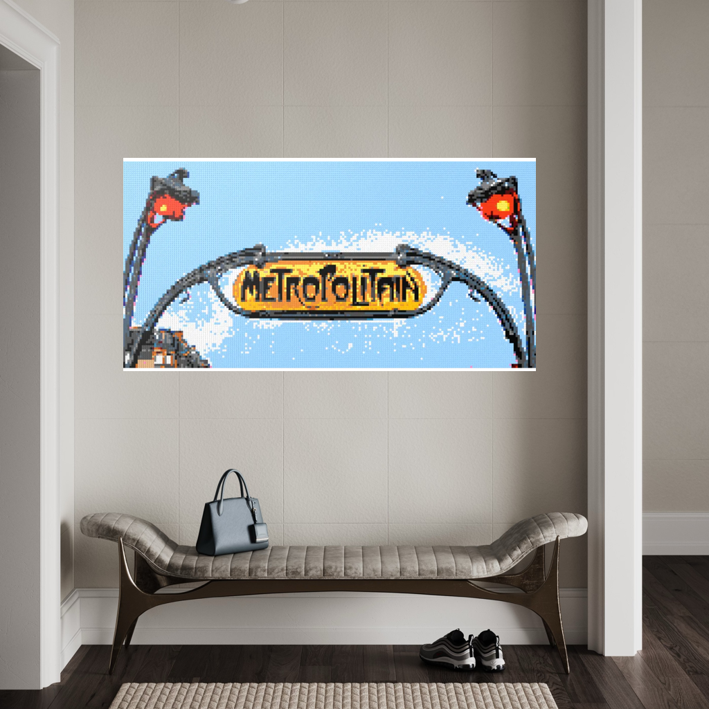 Metropolitain Train Station Sign in Paris