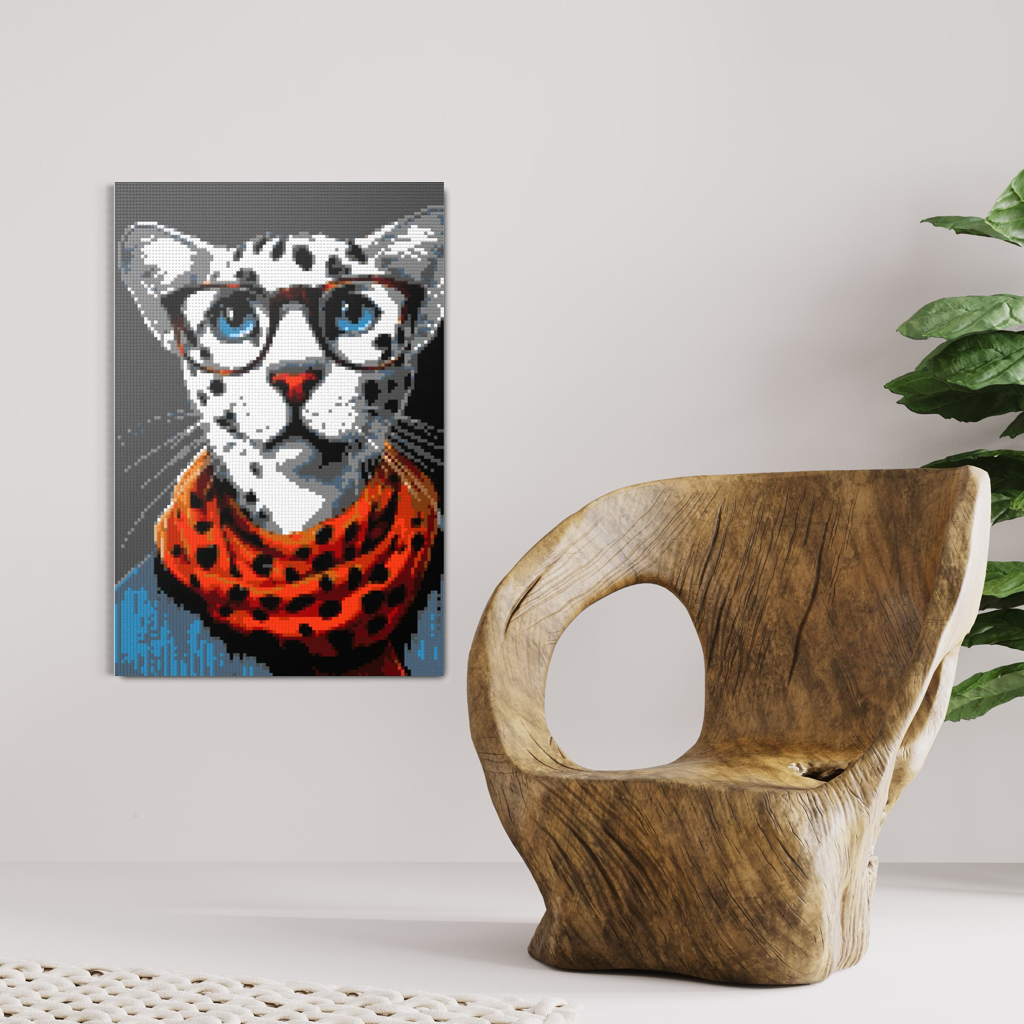 Hipster cat Buddy mosaic