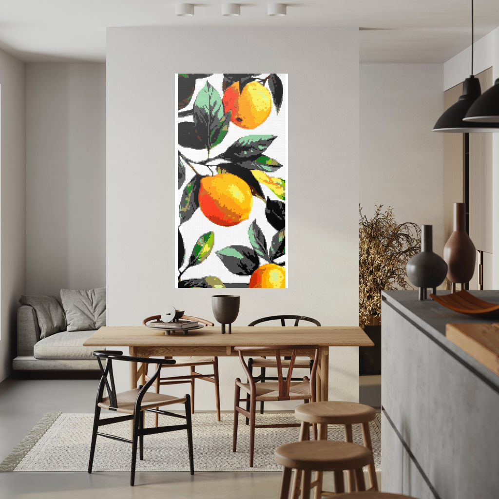 Lemons botanical art mosaic