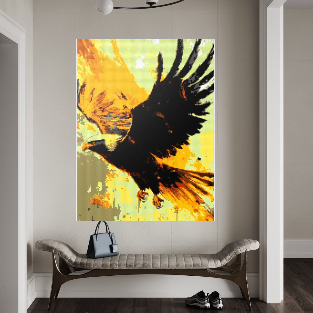 Eagle bird animal mosaic