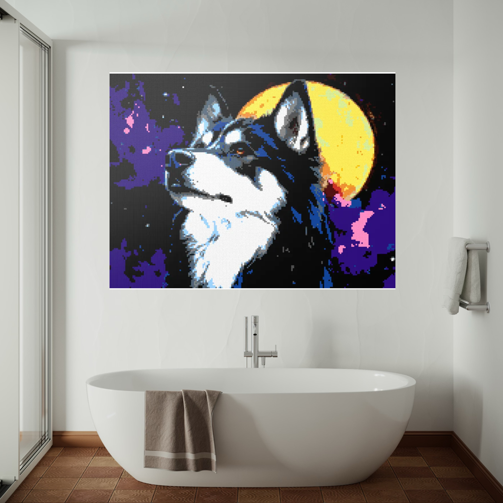 Dog Husky Wolfi mosaic