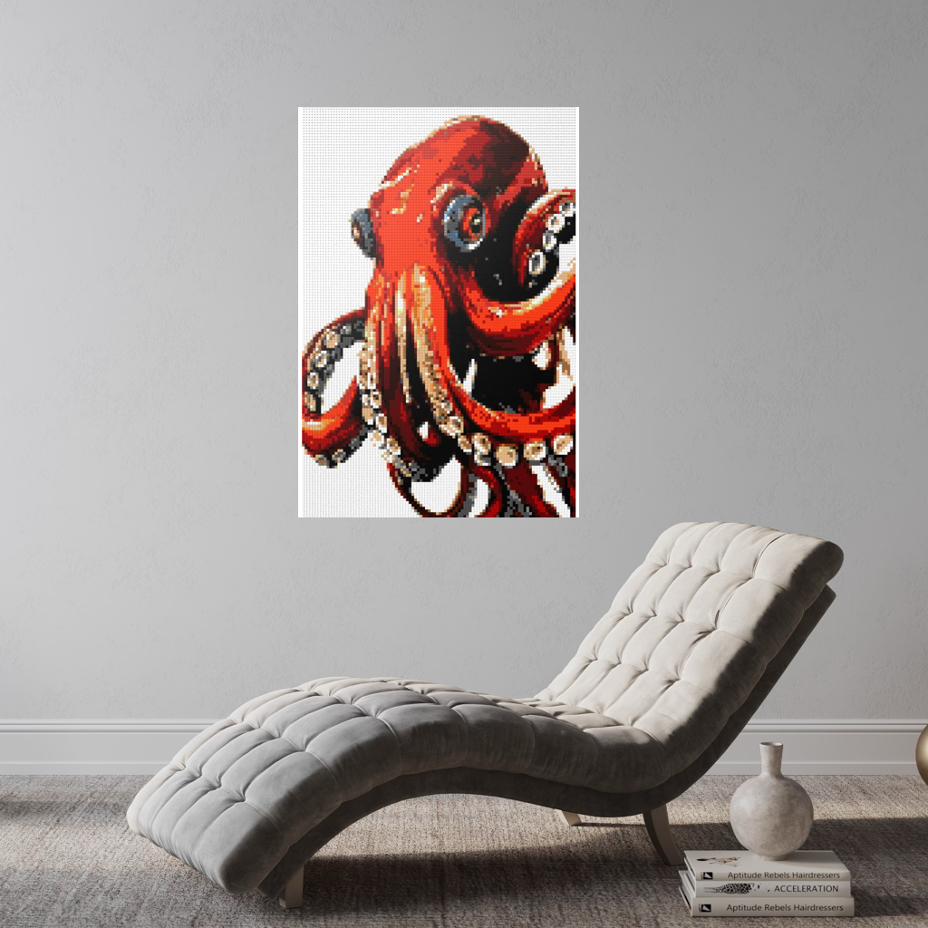 Red Octopus mosaic