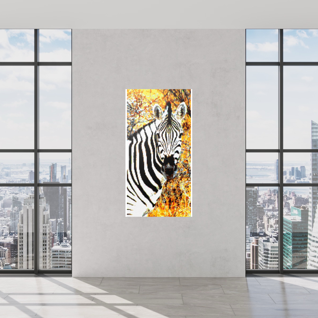 Side Portrait of an African Zebra