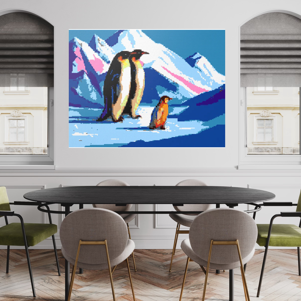Happy Penguin Family
