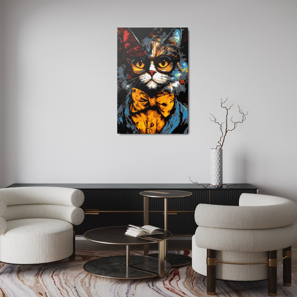 Hipster cat Bob mosaic