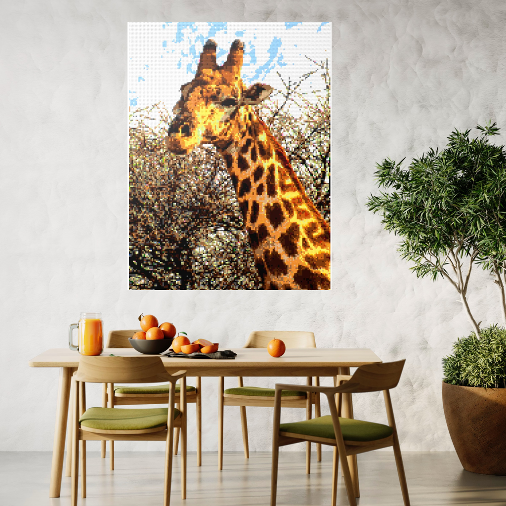 African Giraffe Portrait Large