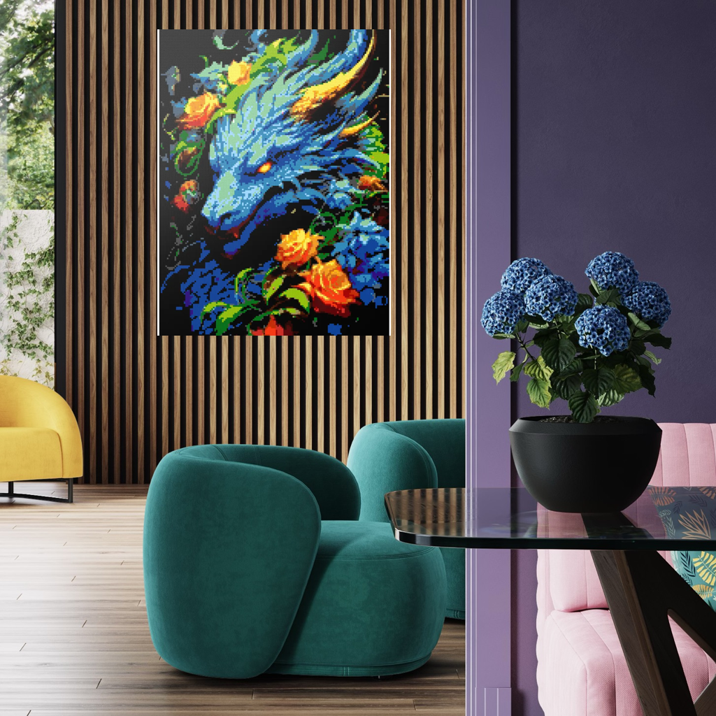 Blue Dragon mosaic