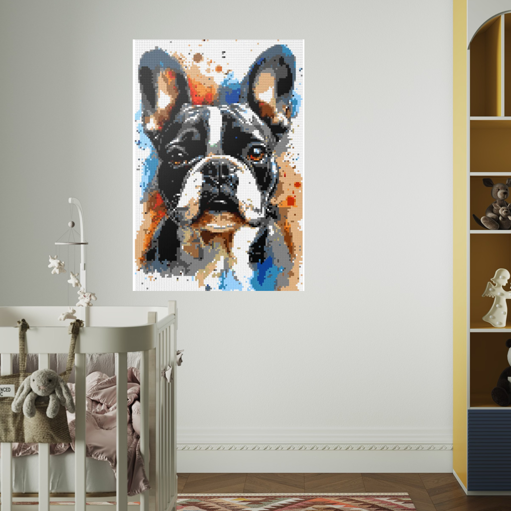 French bulldogs mosaic