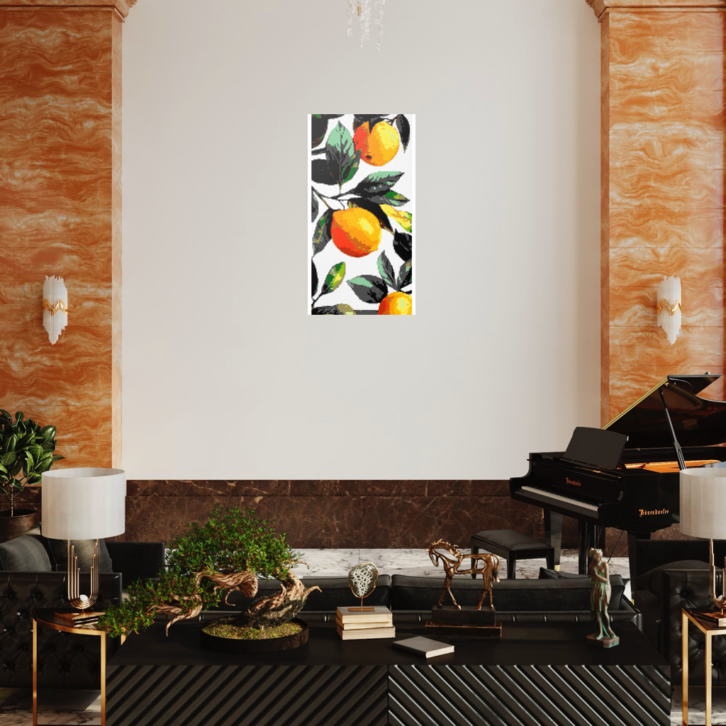 Lemons botanical art mosaic