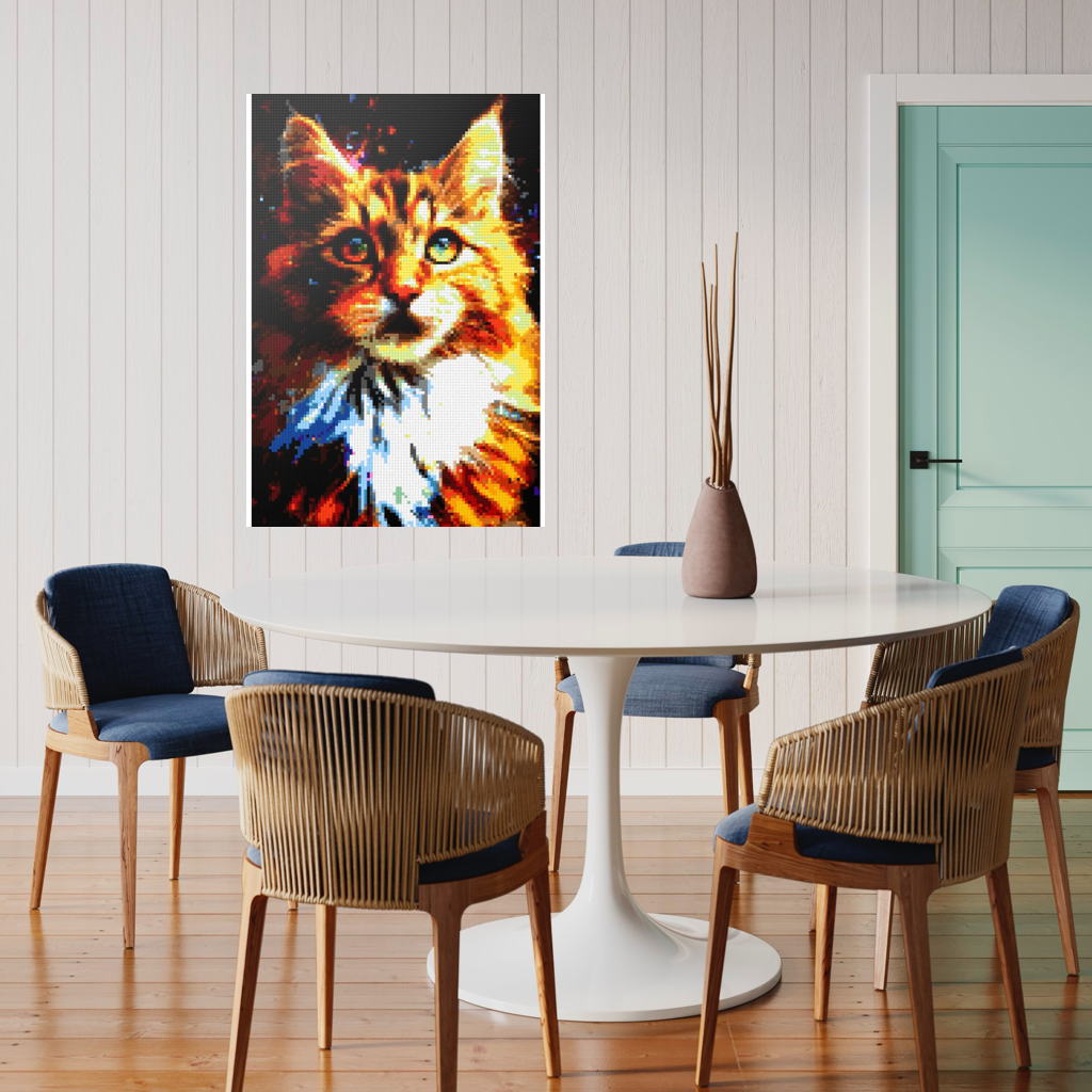 The big fluffy cat mosaic