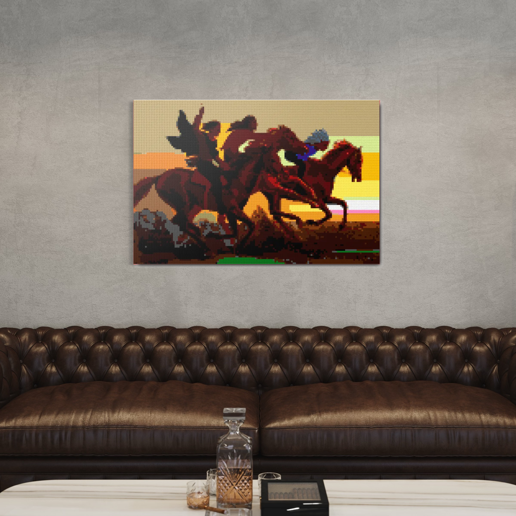 Native American Riders at Sunset
