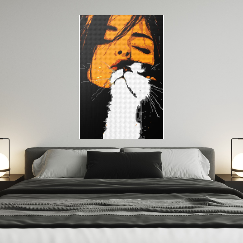 I love you kitty mosaic