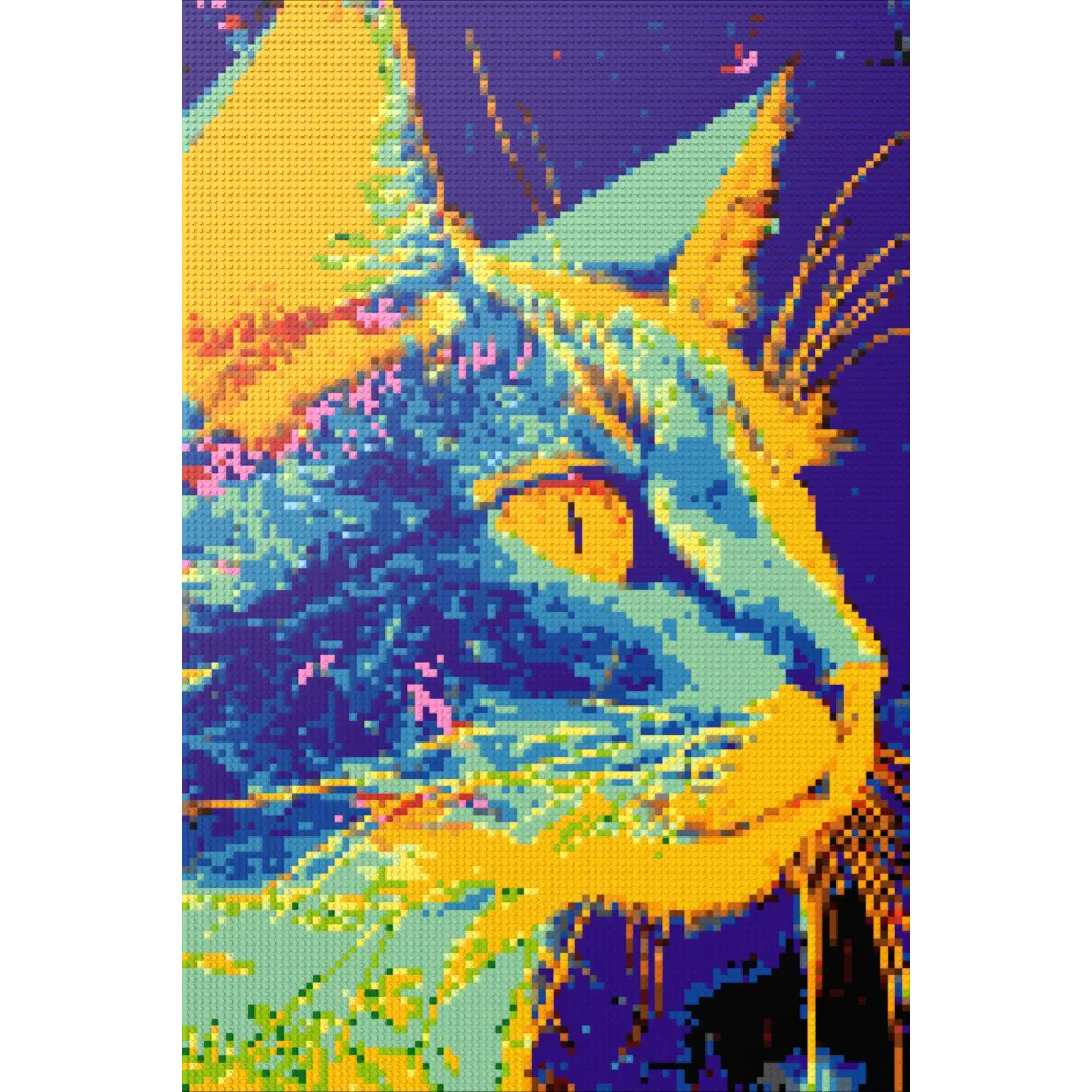Blue cat mosaic