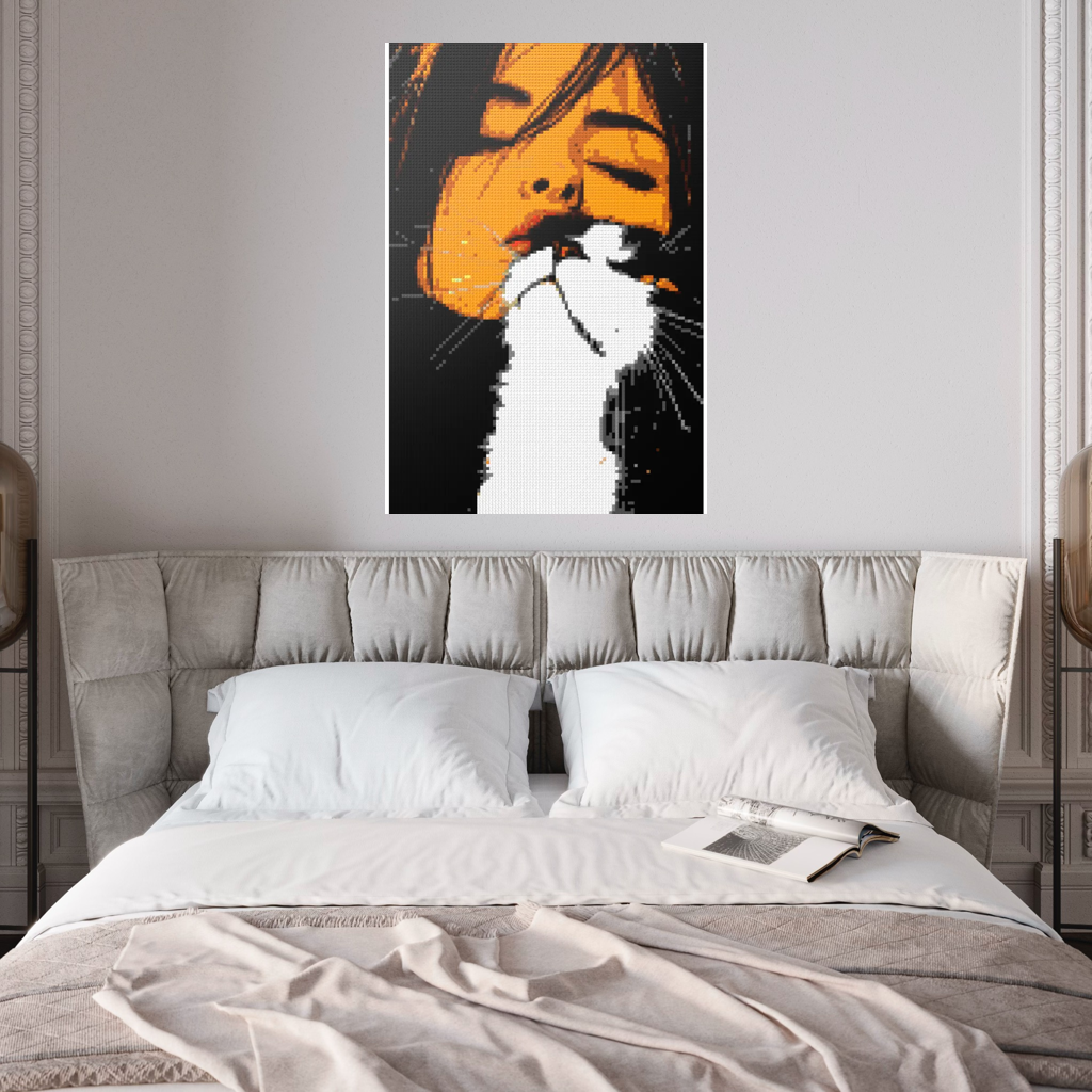 I love you kitty mosaic