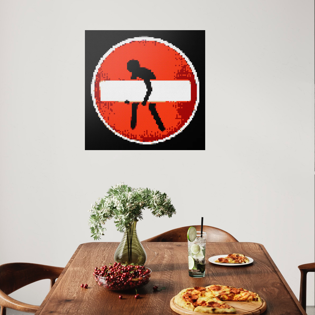No Entry Street Art Sign