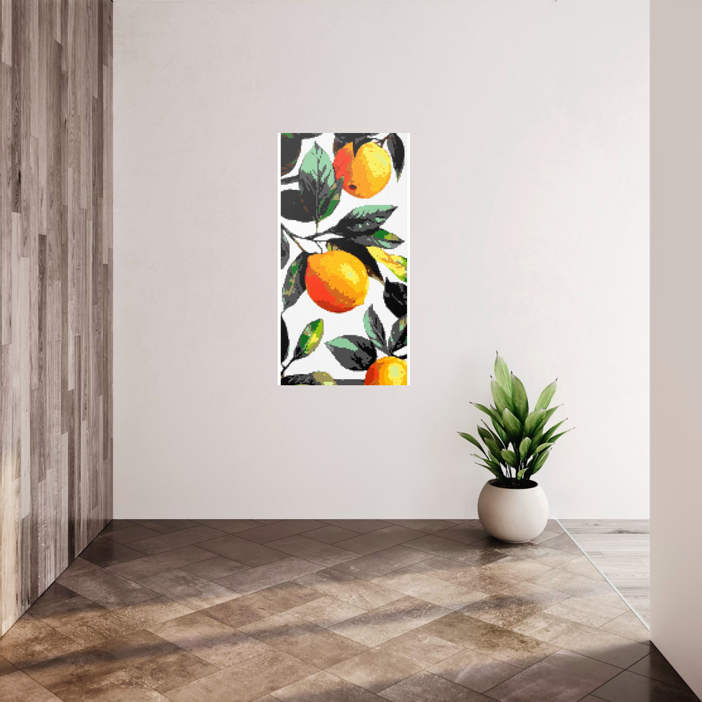 Lemons botanical art mosaic