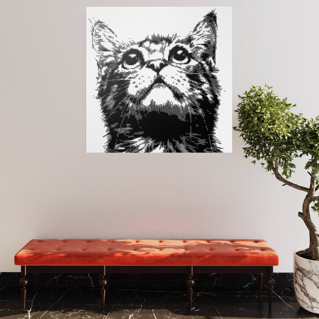 Black and white Cat Jerry mosaics