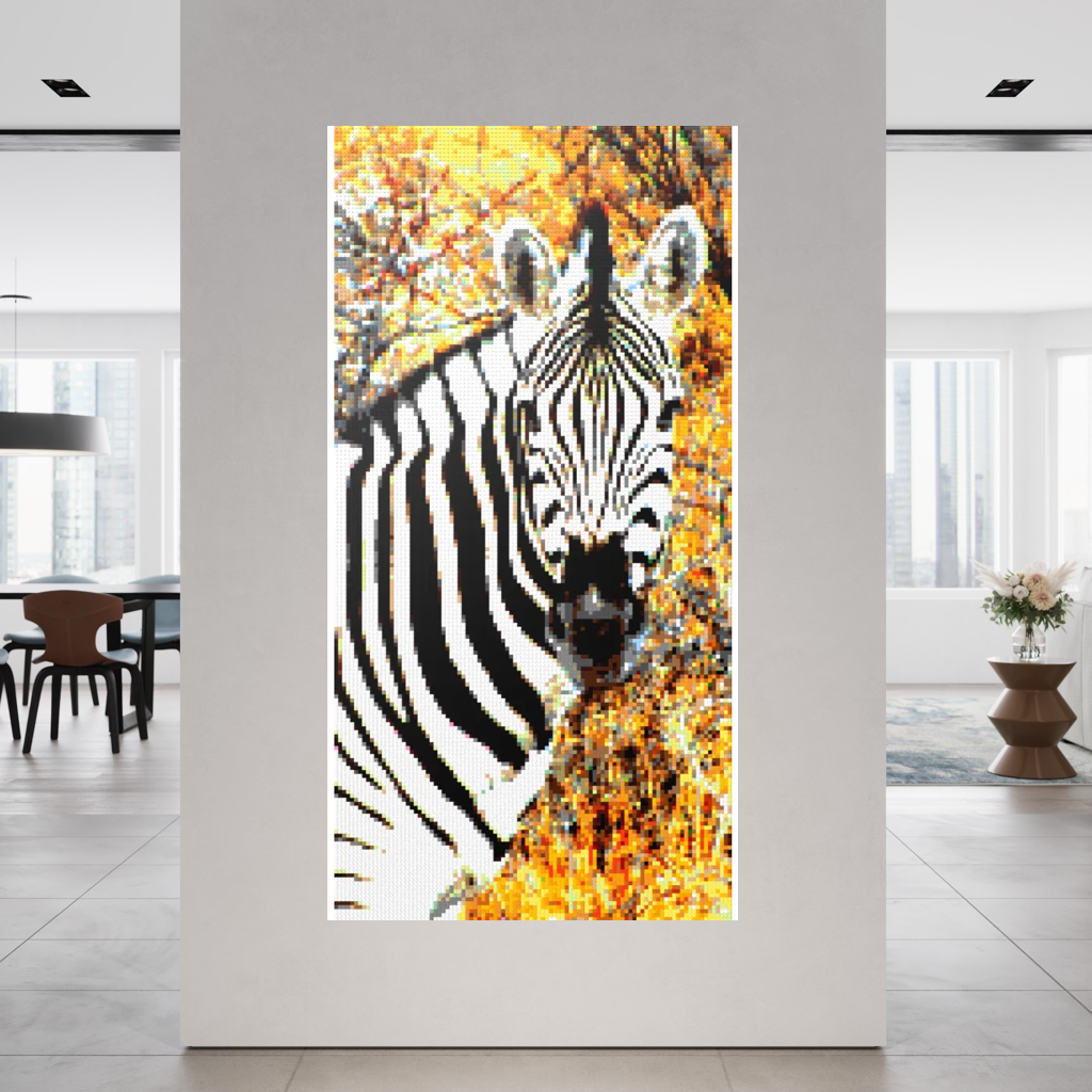 Side Portrait of an African Zebra