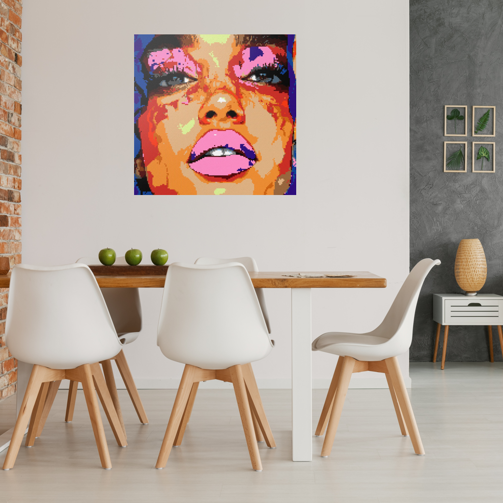 Pink lips mosaic
