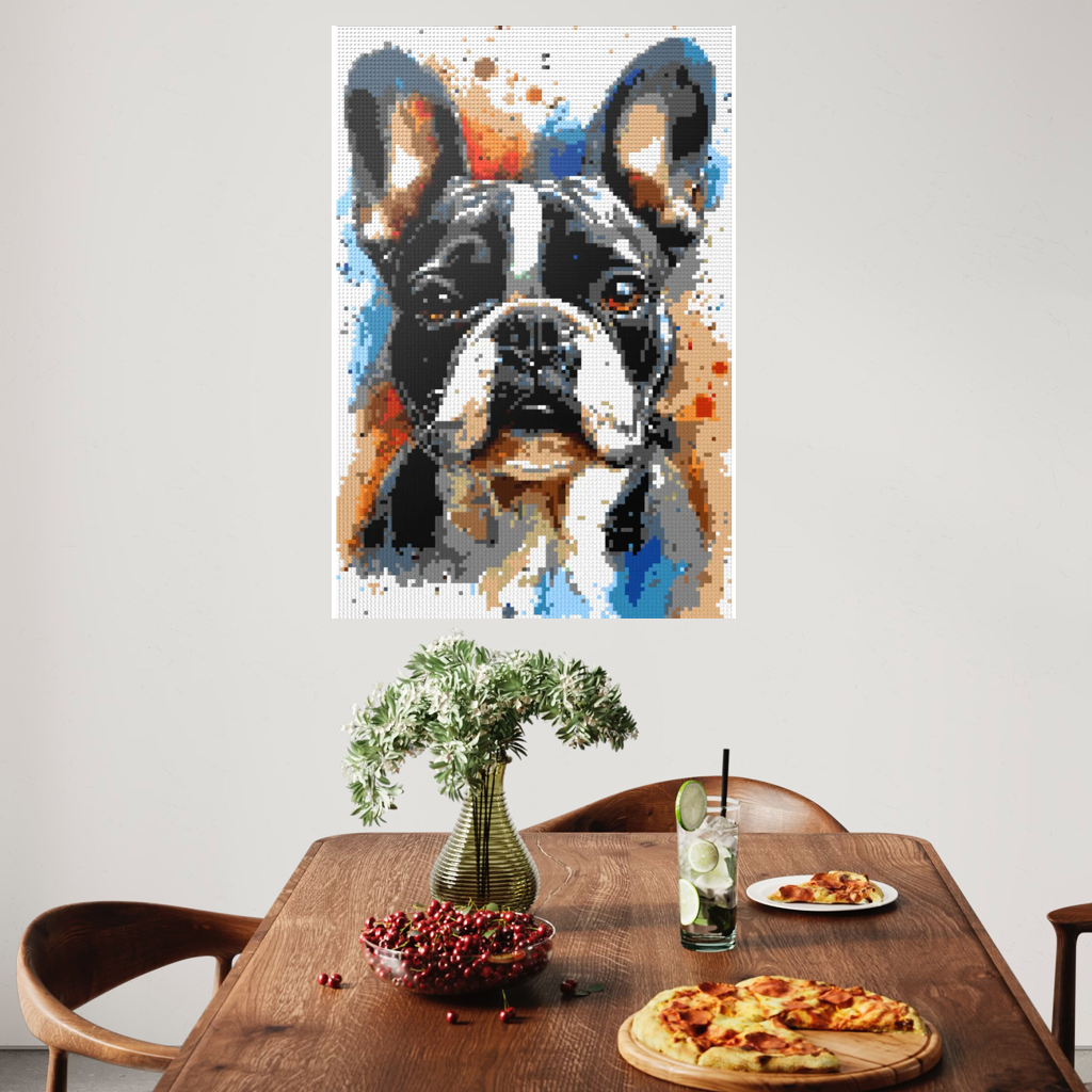 French bulldogs mosaic