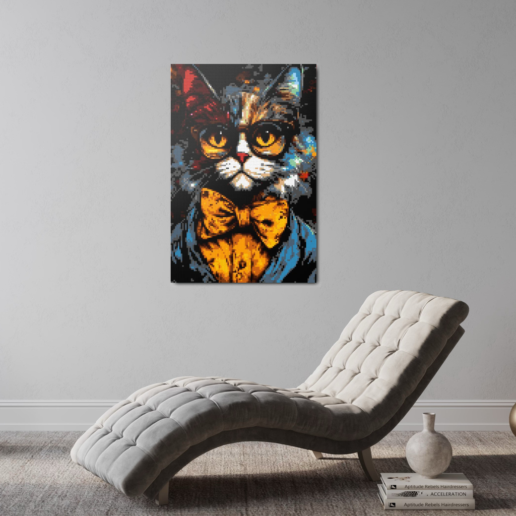 Hipster cat Bob mosaic