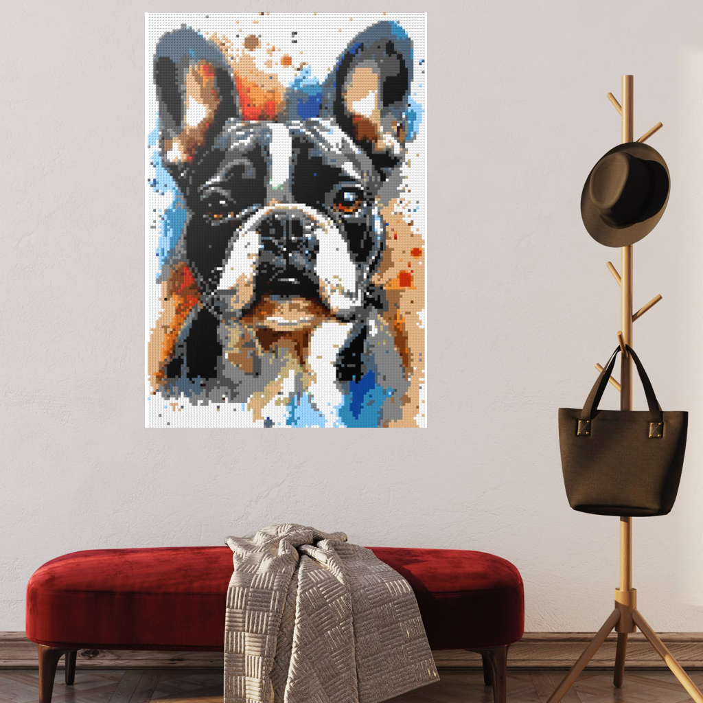 French bulldogs mosaic