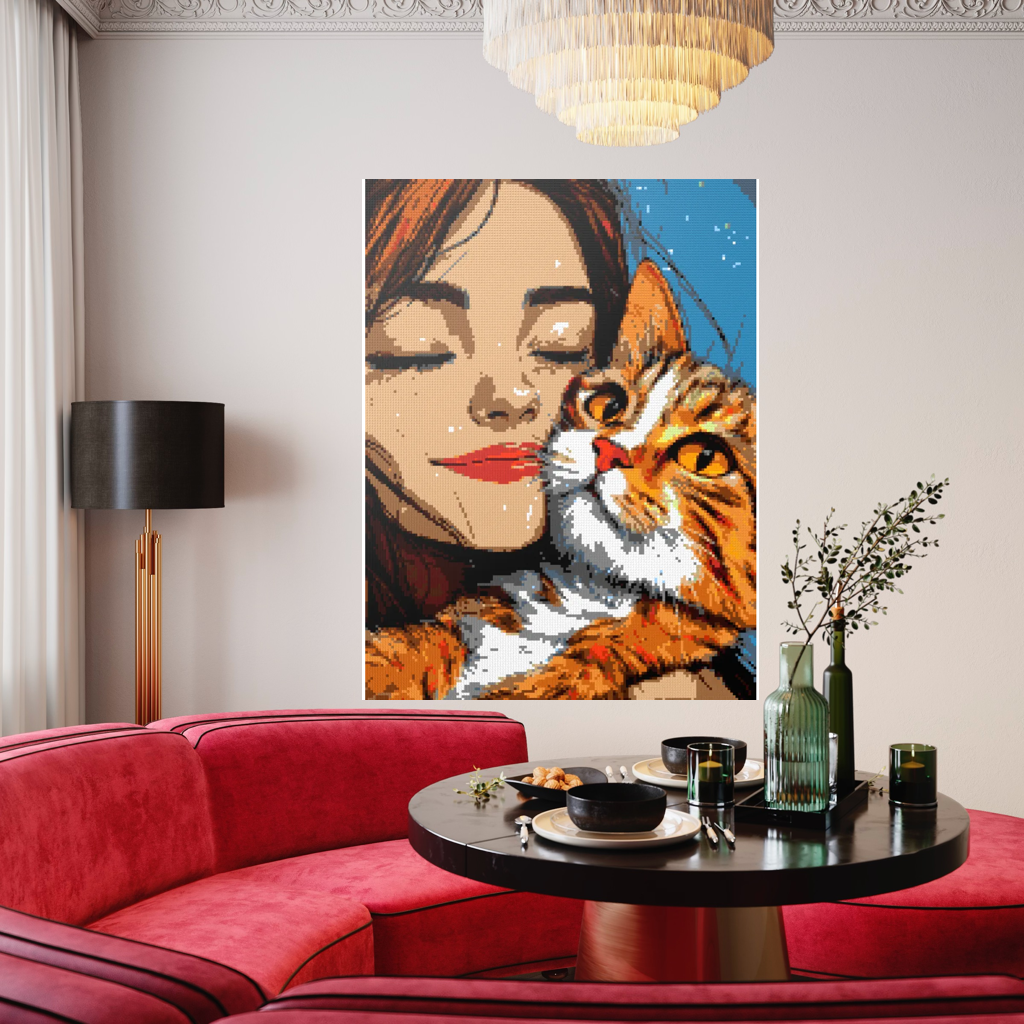 Cat's love mosaic