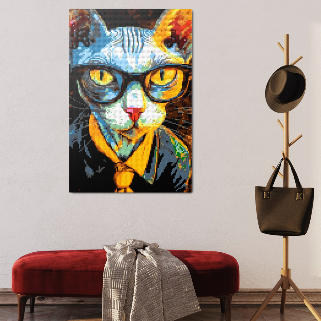 Hipster cat Sphinx mosaic
