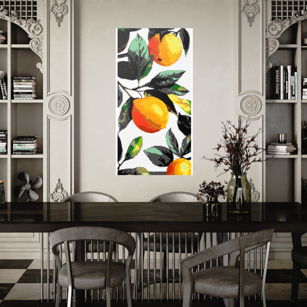 Lemons botanical art mosaic