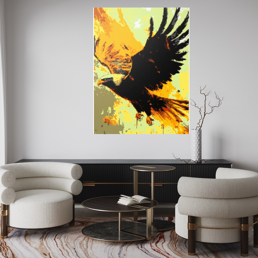 Eagle bird animal mosaic