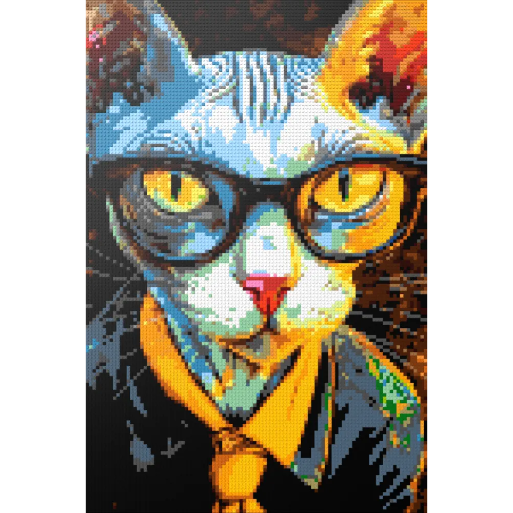 Hipster cat Sphinx mosaic