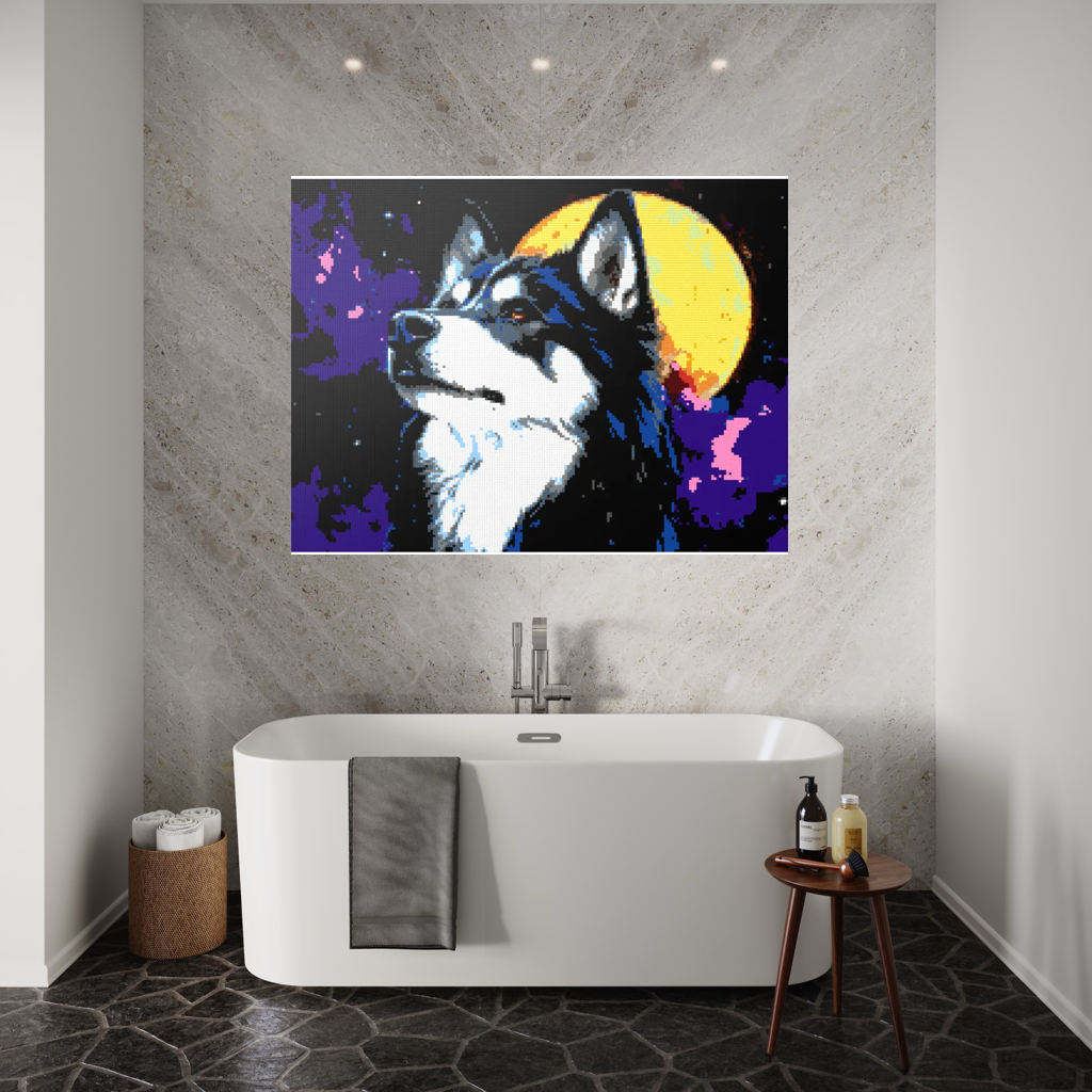 Dog Husky Wolfi mosaic