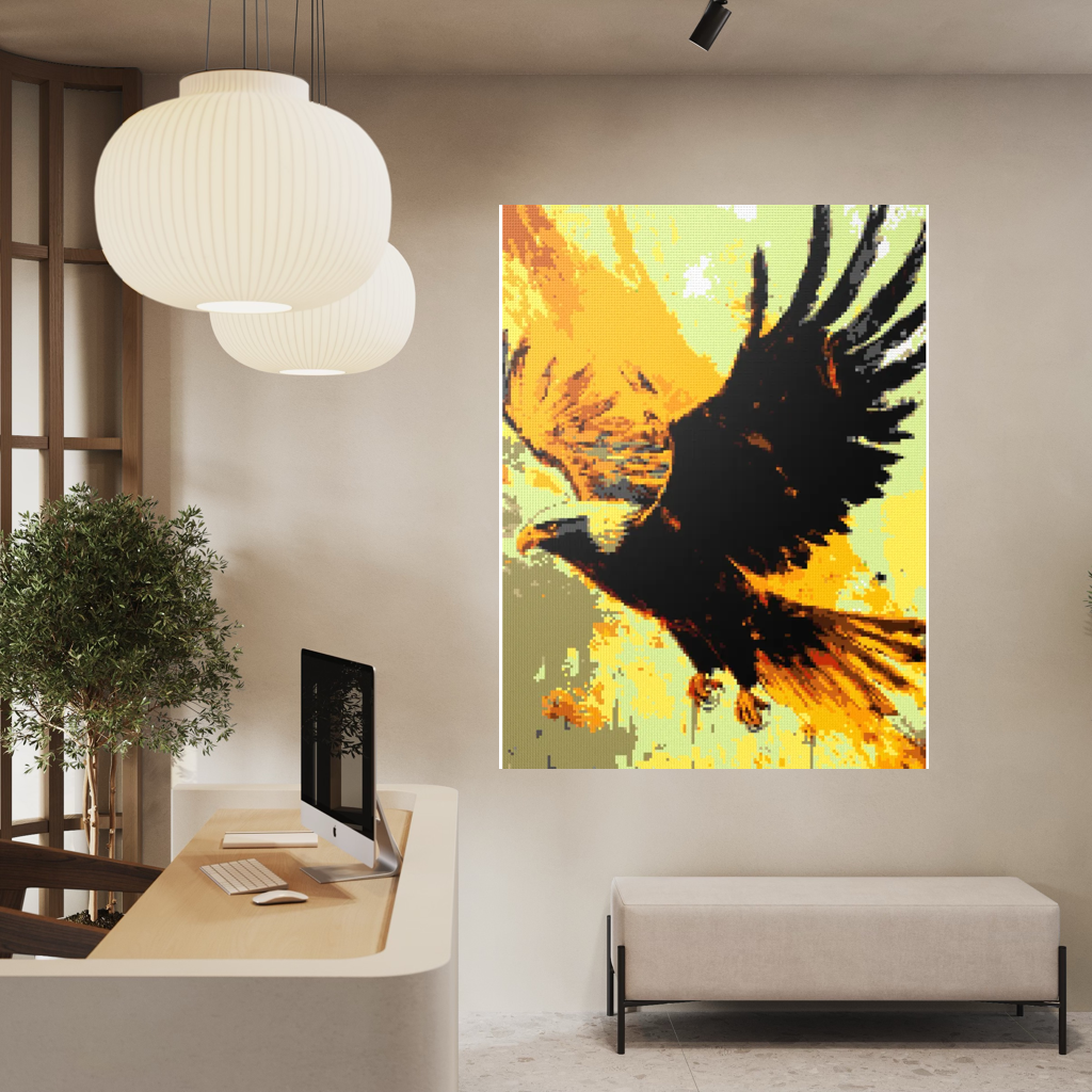 Eagle bird animal mosaic