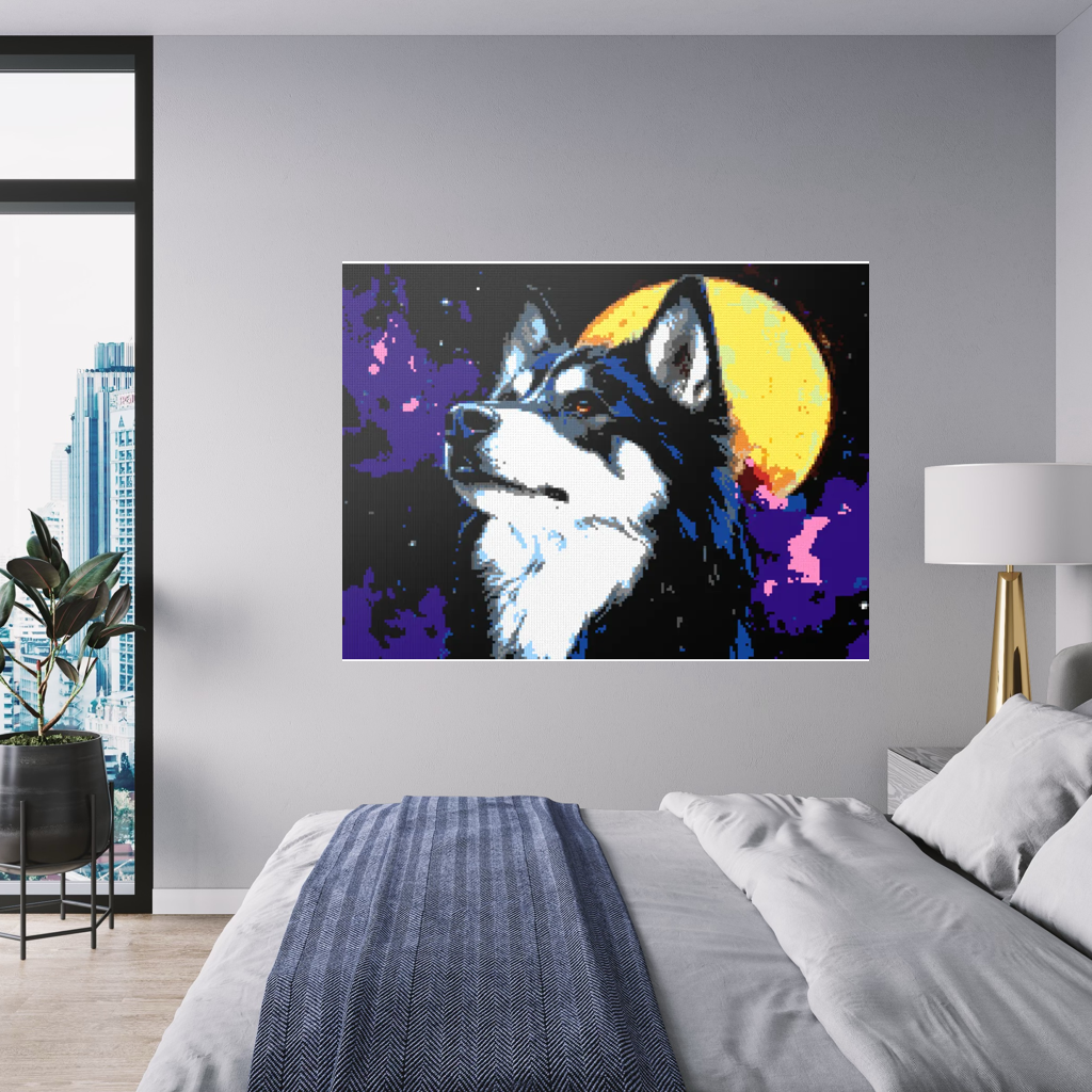Dog Husky Wolfi mosaic
