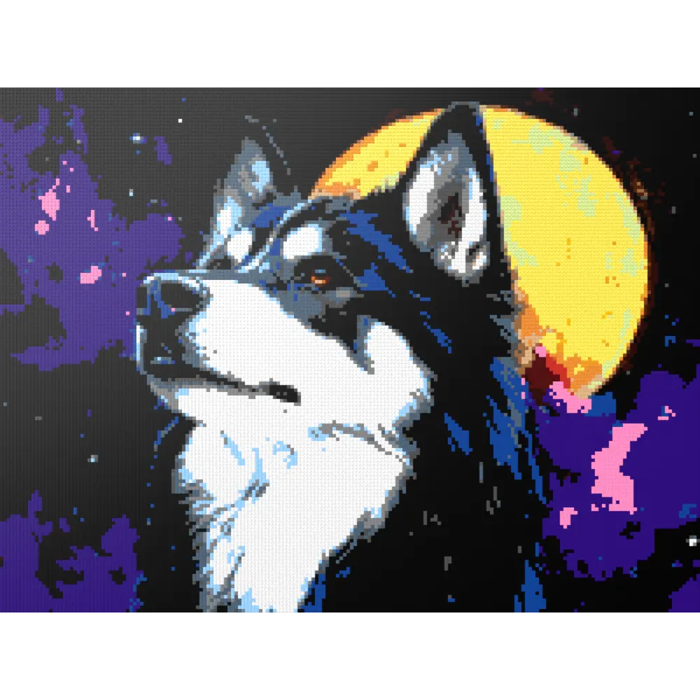 Dog Husky Wolfi mosaic