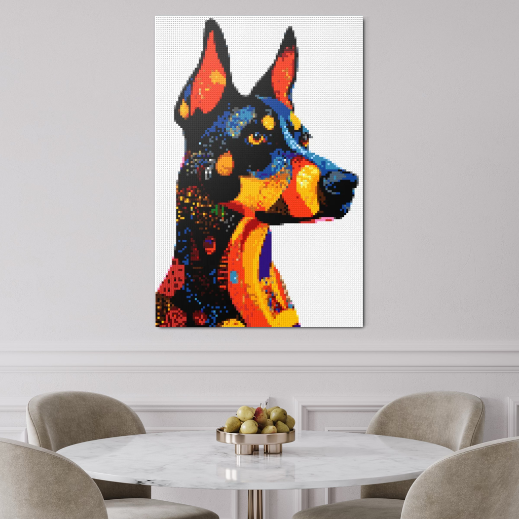 Doberman dog mosaic