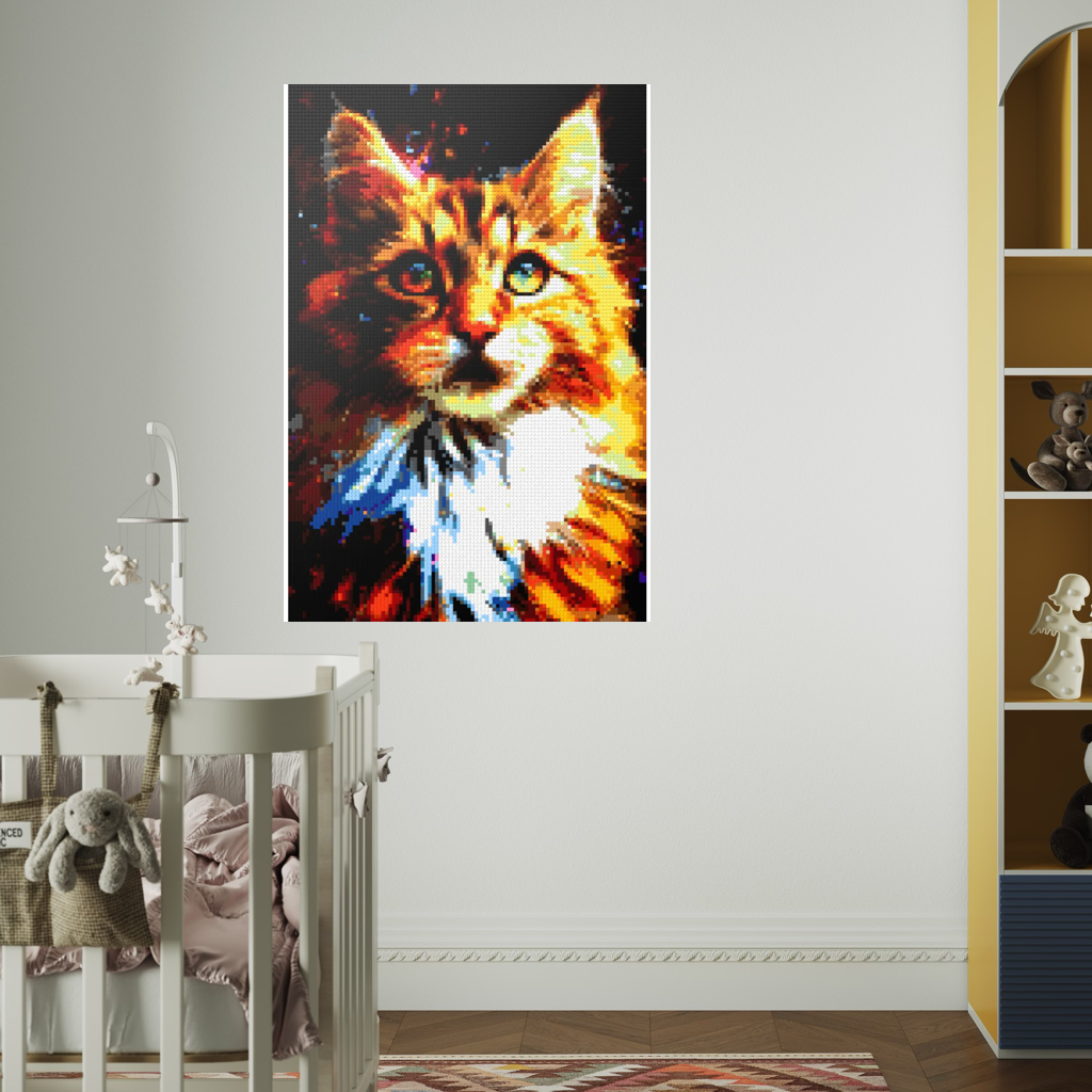 The big fluffy cat mosaic