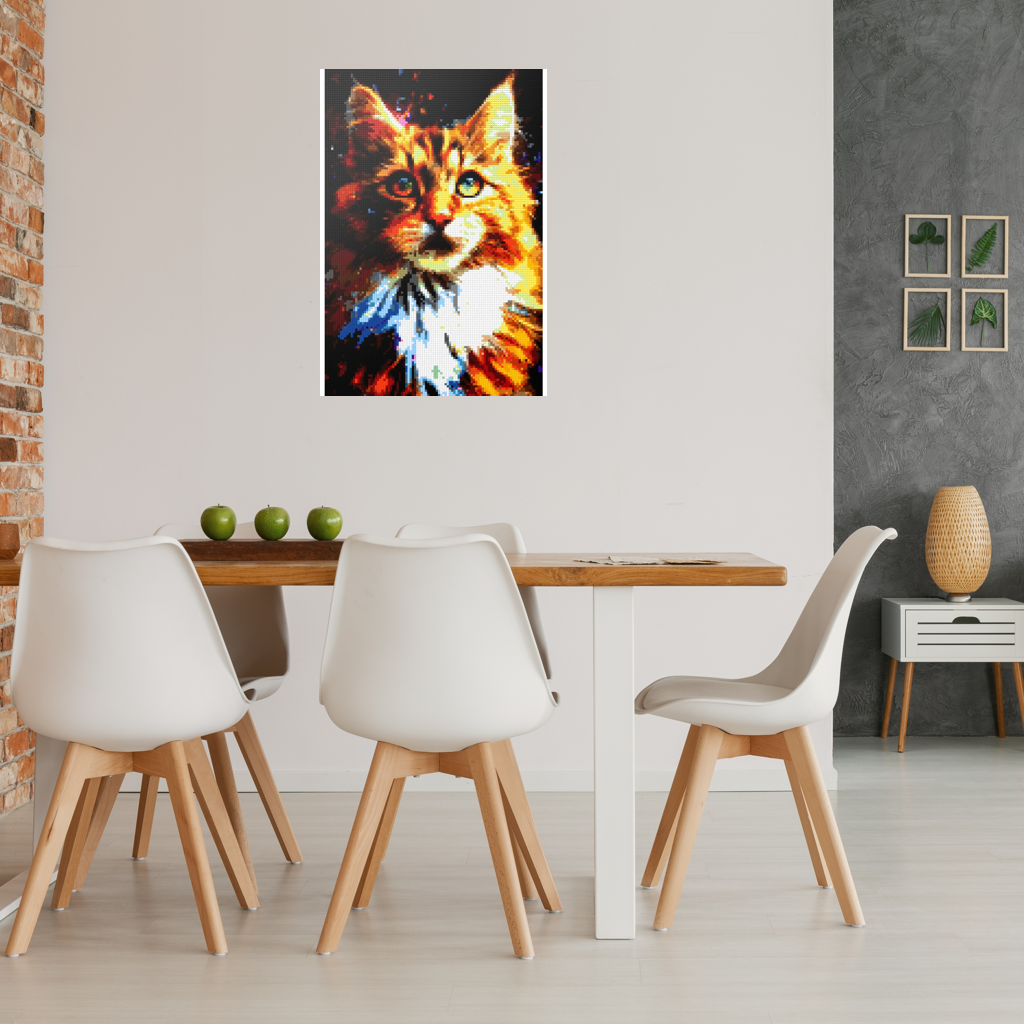 The big fluffy cat mosaic