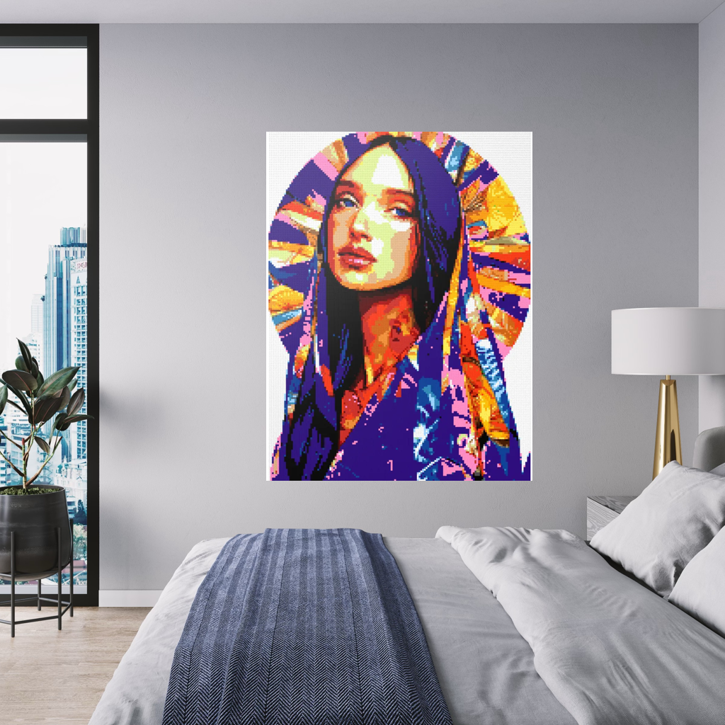 Beautiful woman mosaic